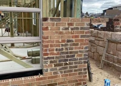 Commercial brickwork completed on a major construction site