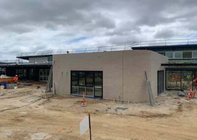 Strong and durable structural block wall built for a commercial development