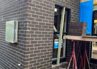 Structural brick wall built to engineering specifications